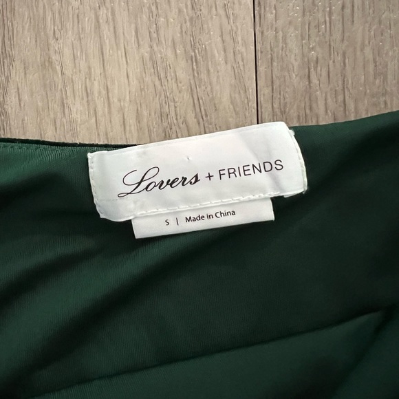 Lovers and Friends Paris Velvet mini skirt Emerald Green Small - Picture 4 of 6